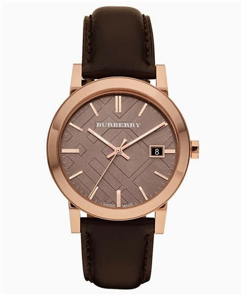 burberry city watch men|Burberry men's watch leather strap.